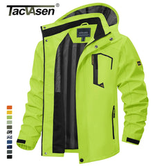 TACVASEN Men's Lightweight Spring Autumn Jackets -Mesh Lined Waterproof Raincoat for Outdoor Fishing Hiking Windbreaker