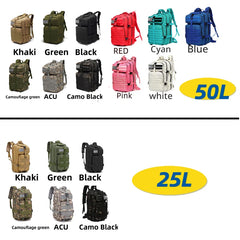 Waterproof Trekking Backpack for Outdoor Tactical Sports ,Camping .Hiking - Sturdy Rucksacks with Large Capacity