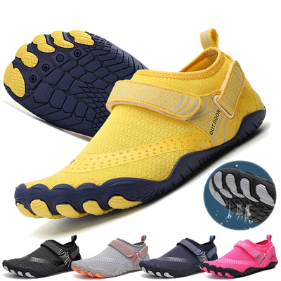 Quick-Drying Fitness Water Shoes for Men and Women- Wading Sneakers with Drainage ,Barefoot Beach Aqua Shoes Ideal for Sea Diving Swimming