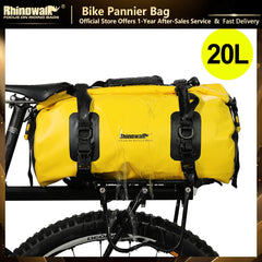 Rhinowalk 20L Waterproof Bike Pannier – Heavy-Duty Rear Trunk Bag for MTB & Road Cycling, Travel & Commuting