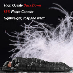 Naturehike Duck Down Waterproof Sleeping Bag -Ultralight Winter Camping Hooded Outdoor Companion