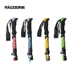 5-Section Foldable Trekking Pole – Lightweight Telescopic Hiking & Walking Stick with Carbon Steel Shaft and Foam Grip