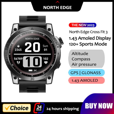 NORTH EDGE GPS Altimeter Barometer Compass Smart Watch