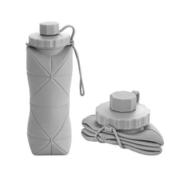 600ml Collapsible Silicone Water Bottle – Portable, Leakproof & Eco-Friendly for Travel, Hiking, Gym, and Everyday Use