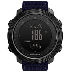 Survival Gears Depot Digital Watches Blue Nylon Strap Military Altimeter Watch