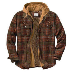 Survival Gears Depot Jackets Dark Brown / S Vintage Plaid Warm Parkas