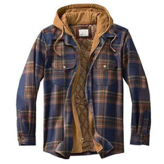 Survival Gears Depot Jackets Navy Blue / S Vintage Plaid Warm Parkas