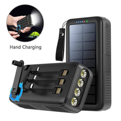 Survival Gears Depot Phones & Telecommunications Black||14 61200mAh Hand Crank Solar Power Bank: Never Run Out of Power Again