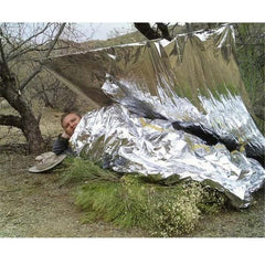 Survival Gears Depot 10pcs ( 210*130CM)  Emergency Outdoor Survival Blanket - Silver