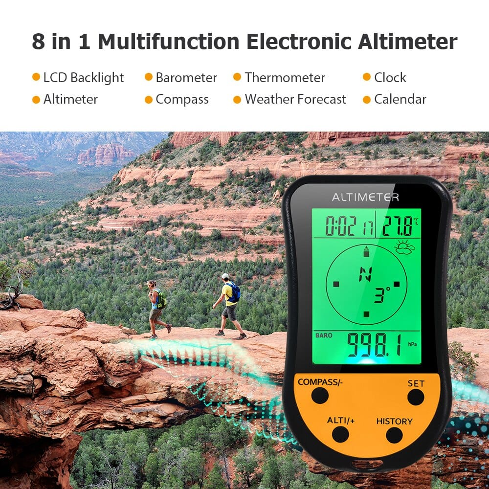 Altimeter In Computer 8-in-1 Multifunction Digital Altimeter with Barometer, Compass, Thermo ...