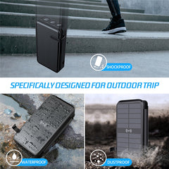 Powerful 43800mAh Solar Power Bank with  Wireless Charging - Stay Charged Anywhere, Anytime