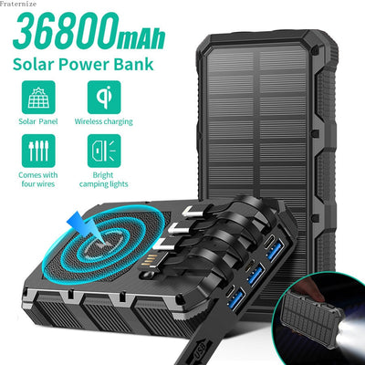 Efficient and Reliable 36800mAh Portable Wireless Quick Charger - Never Run Out of Power Again