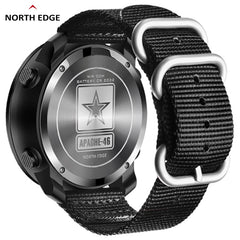 Conquer Every Terrain: NORTH EDGE APACHE-46 Men's Digital Watch with Altitude, Weather, and Direction Indicators