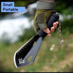 Versatile Stainless Steel Outdoor Camping/Garden Shovel Set with Hex Wrench, Ruler, and Knife - Enhance Your Outdoor Experience