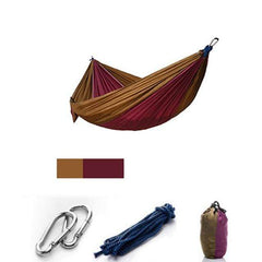 Survival Gears Depot Camping Hammock Brown purple no mesh Outdoor Portable Camping/Garden Hammock with Mosquito Net