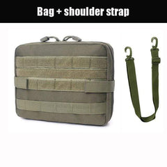 Survival Gears Depot Climbing Bags Army Green with Strap EDC Camping Tactical Pouch