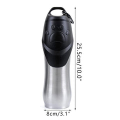 Survival Gears Depot Dog Feeding Portable Stainless Pet Bottle