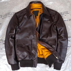 Survival Gears Depot Genuine Leather Coats Auburn / S Air Force Genuine Leather Jacket