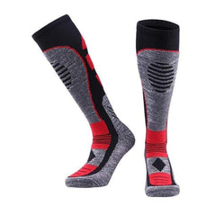 Survival Gears Depot Home Red Gray Winter Fleece Socks