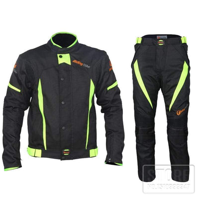 Survival Gears Depot Jackets Tribe Black Reflective Motorcycle Suit