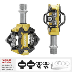 Survival Gears Depot MZ-152 Yellow SPD MTB Road Bike Pedals