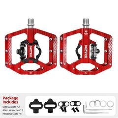 Survival Gears Depot MZ-156 Red SPD MTB Road Bike Pedals