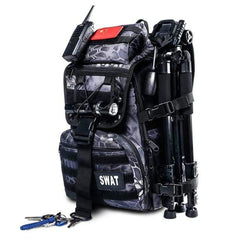 Wiio Pythons Black / 30 - 40L Mens Tactical Backpack/Pouch