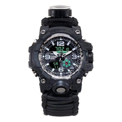 Survival Gears Depot Quartz Watches Black Adventurer Multifunction Survival Watch