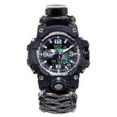 Survival Gears Depot Quartz Watches Camouflage Gray Adventurer Multifunction Survival Watch