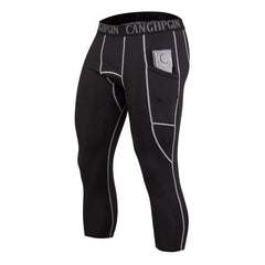 Survival Gears Depot Running Tights black01 / S Men's Leg Compression Capri Legging