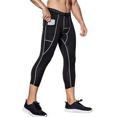 Survival Gears Depot Running Tights Men's Leg Compression Capri Legging