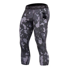 Survival Gears Depot Running Tights Men's Leg Compression Capri Legging