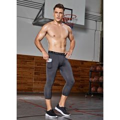 Survival Gears Depot Running Tights Men's Leg Compression Capri Legging