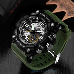 Survival Gears Depot Sports Watches Black Green Army Sport Wristwatch
