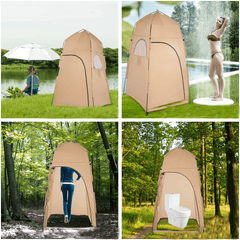 Survival Gears Depot Tents Khaki Camping Privacy Toilet Shelter